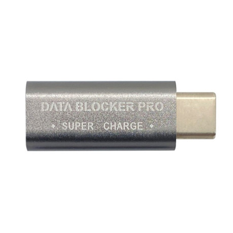 Адаптер GE07 USB-C / Type-C Data Blocker Fast Charging Connector - серый