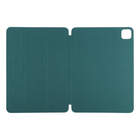Магнитный чехол-книжка Horizontal Flip Ultra-thin для iPad Pro 12.9 2020/2021 - темно-зеленый