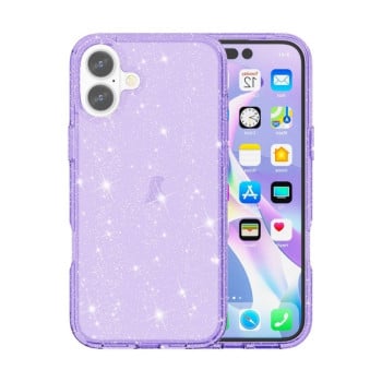 Чохол протиударний Terminator Style Glitter для iPhone 16 - фіолетовий