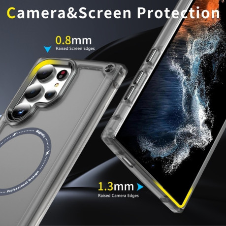 Протиударний чохол Skin Feel TPU + PC MagSafe Magnetic для Samsung Galaxy S25 Ultra 5G - чорний