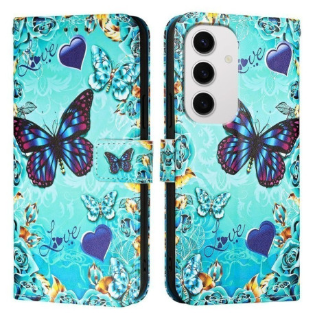 Чохол-книжка Pattern Plain Weave для Samsung Galaxy S24 FE 5G - Love Butterfly