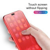 Чохол книжка Baseus Visible and Touchable Tempered Glass Case на iPhone XR-червоний
