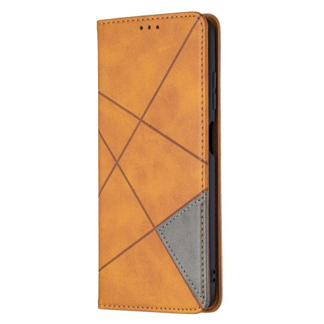 Чехол-книжка Rhombus Texture на Samsung Galaxy A03s - желтый