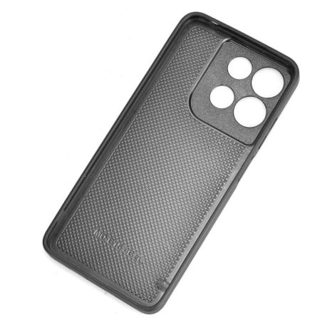 Чехол с прострочкой Sewing Cow Pattern на Motorola Moto G15 / G15 Power - красный