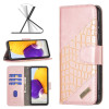 Чехол-книжка Matching Color Crocodile Texture для Samsung Galaxy A73 5G - розовое золото