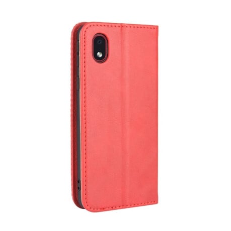 Чехол-книжка Magnetic Buckle Retro Texture на Samsung Galaxy A01 Core / M01 Core - красный