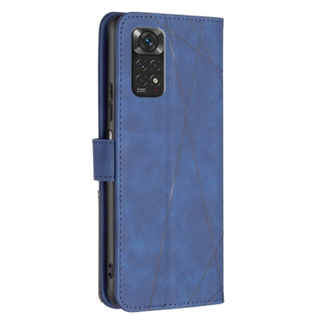 Чохол-книжка Magnetic Buckle Rhombus для Xiaomi Redmi Note 12S 4G / Note 11 - синій