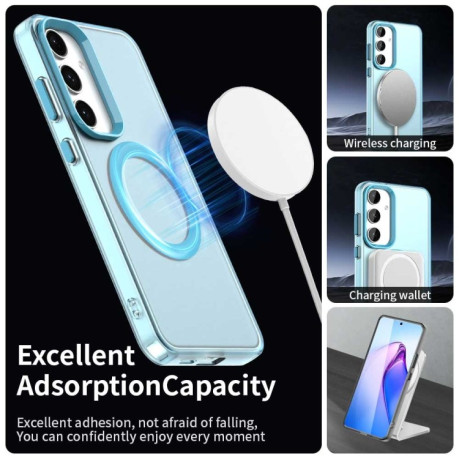 Протиударний чохол MagSafe Holder PC Hybrid  для Samsung Galaxy S25+ 5G - синій