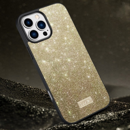 Чехол SULADA Glittery для iPhone 16 Pro Max - золотой