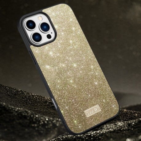 Чехол SULADA Glittery для iPhone 16 Pro - золотой