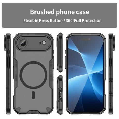 Противоударный чехол Armor Glaze MagSafe Magnetic для iPhone Air - черное
