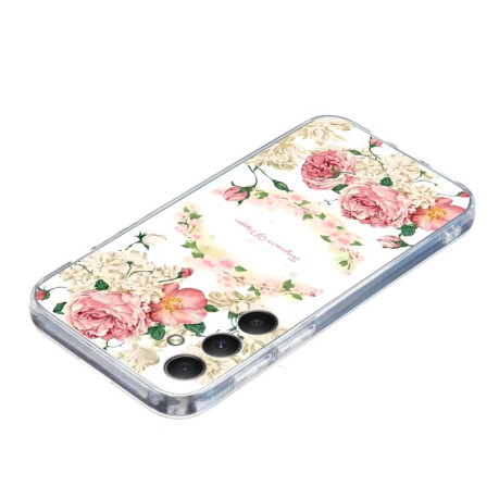 Чохол Colored Drawing Pattern Transparent TPU для Samsung Galaxy S24 FE 5G - Rose