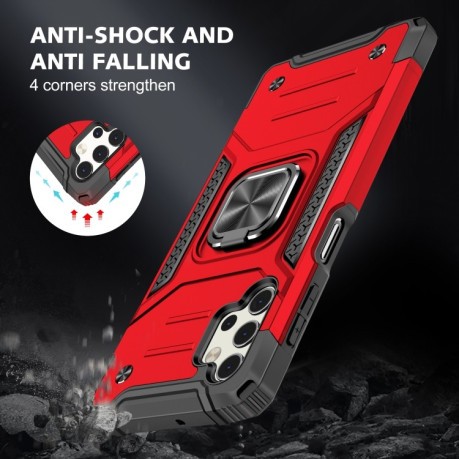 Противоударный чехол Magnetic Armor with Holder для Samsung Galaxy A32 5G- красный