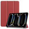 Чехол-книжка Custer Pattern Pure Color на iPad Pro 11 2024 - винно-красный