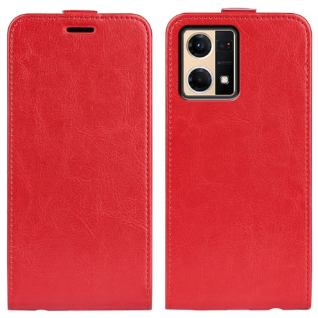 Флип-чехол R64 Texture Single на OPPO Reno7 4G / F21 Pro 4G - красный