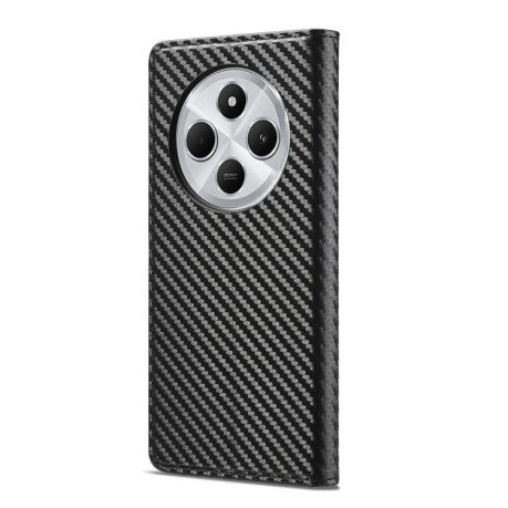 Чохол-книжка LCIMEEKE Carbon Fiber для Xiaomi Redmi A4 5G / 14C 4G - Black
