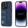 Чохол ABEEL Genuine Leather Canopy для iPhone 15 Pro Max - синій