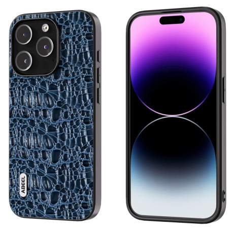 Чохол ABEEL Genuine Leather Canopy для iPhone 15 Pro Max - синій