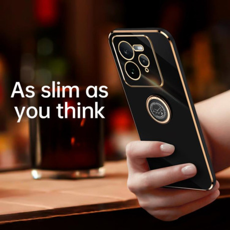 Протиударний чохол XINLI Straight Edge with Ring Holder для Realme GT 7 Pro 5G - чорний