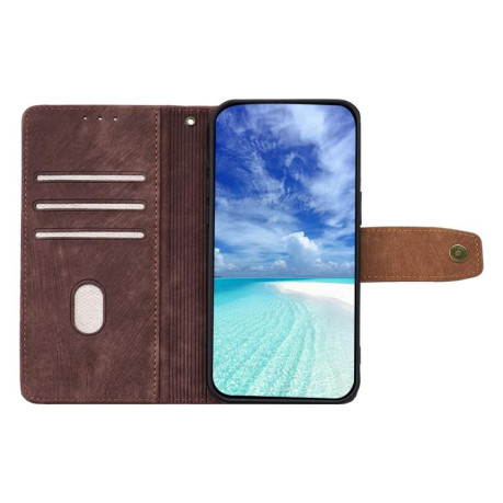 Чохол-книжка Color Stitching Skin Feel Leather RFID Blocking на OPPO A5 Pro 5G Global - коричневий