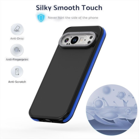 Противоударный чехол Dual-Color Skin Feel Shockproof Series на Google Pixel 9 Pro XL - синий
