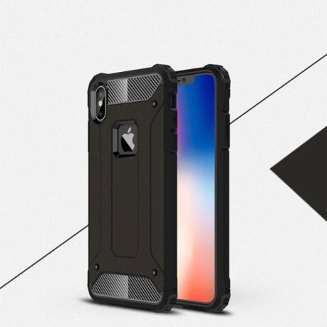 Протиударний чохол Armor Combination Back Cover Case на iPhone XS Max-чорний