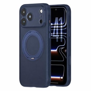 Протиударний магнітний чохол Escase з тримачем на iPhone 18 Pro Max — темно-синій