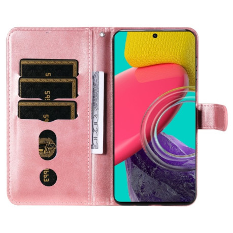 Чехол-книжка Fashion Calf Texture для Samsung Galaxy M53 5G - розовое золото