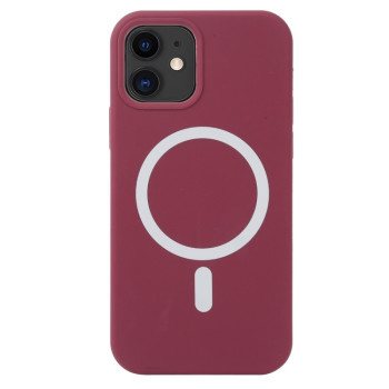 Противоударный чехол Nano Silicone (Magsafe) для iPhone 13 mini - винно-красный