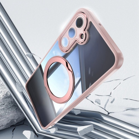 Противоударный чехол MagSafe Acrylic Hybrid для Samsung Galaxy A16 5G - розовый