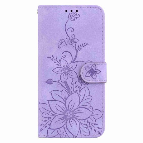 Чехол-книжка Lily Embossed Leather для Infinix Hot 50i / Smart 9 - фиолетовый