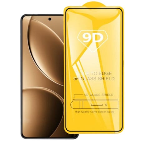 Защитное стекло 9D Full Glue Full Screen на Xiaomi Poco F7 Pro - черное