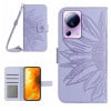 Чехол-книжка Skin Feel Sun Flower для Xiaomi 13 Lite - фиолетовый