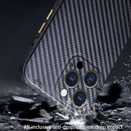Противоударный чехол R-JUST Carbon для iPhone 13 Pro Max - серый