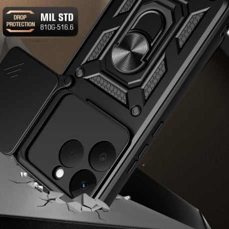 Противоударный чехол Sliding Camshield для Realme 15T 5G — красный
