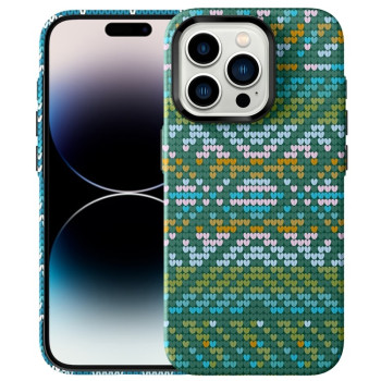 Чехол Textile Texture Matte Ultra-thin для iPhone 15 Pro Max - зеленый
