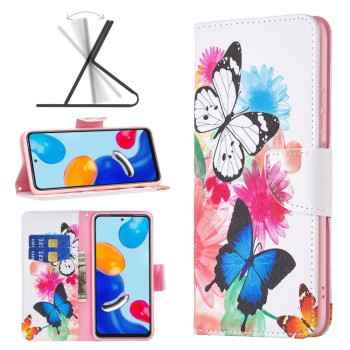Чохол-книжка Colored Drawing Pattern Invisible для Xiaomi Redmi Note 12S 4G / Note 11 - Two Butterflies
