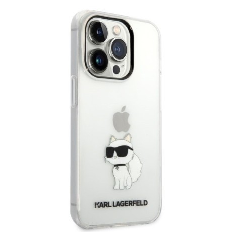 Оригінальний чохол Karl Lagerfeld Ikonik Choupette для iPhone 14 Pro Max - transparent