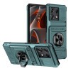 Протиударний чохол Shockproof Card Slot Phone Case with Metal Ring Holder для Motorola Edge 50 Pro - зелений