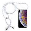 Противоударный чехол Four-Corner with Lanyard на iPhone XS Max - серо-белый