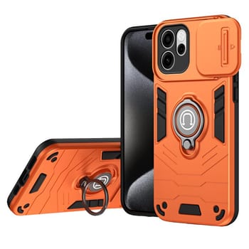 Протиударний чохол Sliding Camshield Ring Holder на OPPO Reno15 F 5G / Reno 15c India — помаранчевий