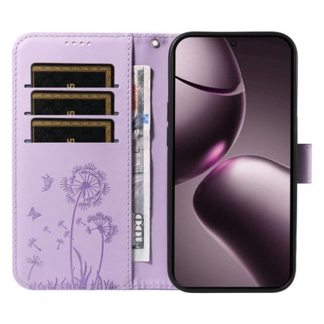 Чехол-книжка Dandelion Embossed Pattern Flip Leather на Xiaomi 15T 5G - фиолетовый