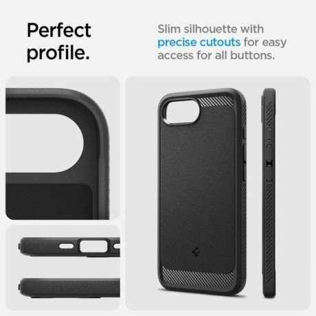 Оригінальний чохол Spigen Rugged Armor MagSafe для iPhone 16e - Black