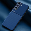Протиударний чохол Tilt Strip Grain на Samsung Galaxy S21 FE - синій