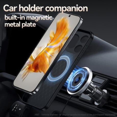 Чехол Litchi Leather Magnetic Full Coverage Shockproof на OPPO Reno15 F 5G — чёрный