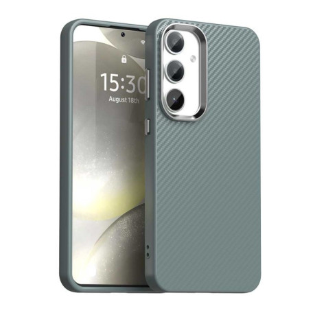 Ударозащитный чехол Carbon Fiber Series IMD на Samsung Galaxy S25 5G - серый