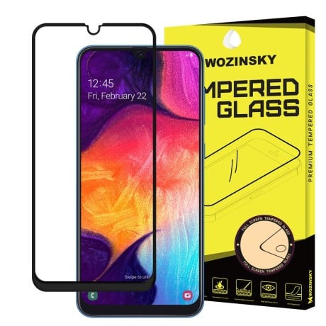 Защитное стекло Wozinsky Tempered Glass Full Glue на Samsung Galaxy A50/A30s/A30 - черное
