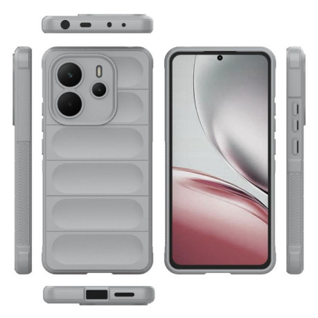 Силіконовий чехол Magic Flannel для Xiaomi Redmi Note 14 4G 164.84mm - сірий