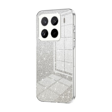 Ударозащитный чехол Gradient Glitter Powder Electroplated на Xiaomi 15 Pro - прозрачный