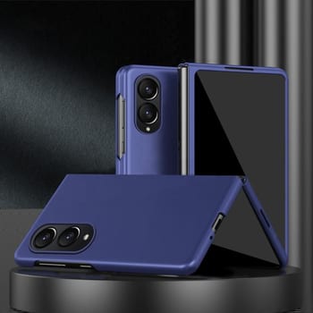 Ударостійкий софт-тач чохол Escase на Samsung Galaxy Fold8 5G — сапфіровий